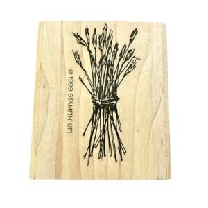 Stampin Up Vintage 1999 Bundle Of Wheat Rubber Stamp